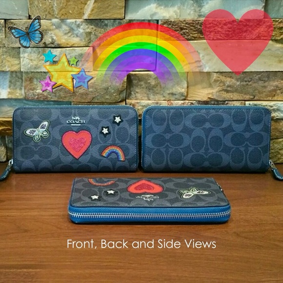 Coach Signature Accordion Zip Walletincludes dust bag - Picture 3 of 6